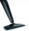 A black steam mop with a gray cleaning pad is shown against a white background. Produktbild-Vorschau