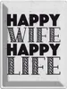 vianmo Blechschild 40x30 cm Frau Happy wife Life Männer Produktbild-Vorschau 1