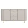 AX LIVING Commode Halay beige, 2 portes et 3 tiroirs Voir les images du produit 1