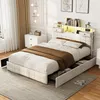 UnboxG Polsterbett 160x200 cm mit Stauraum,  LED & USB Produktbild-Vorschau 1