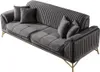 Villa Möbel Sofa Set Bond Grau Stellvariante:2+2+1 Relax- Produktbild-Vorschau 2