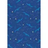 A repeating pattern of blue birds and constellations on a dark blue background. Náhľad obrázku produktu