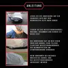 Instructions for using a car cover, presented in a collage format with text. Anteprima dell’immagine prodotto