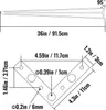 Diagrams showing the dimensions of table legs. Anteprima dell’immagine prodotto