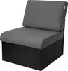 A single outdoor chair cushion on a black rattan base. Anteprima dell’immagine prodotto