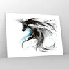 Bilder auf glas - Pferd Streifen Hengst Laufen - 100x70cm - Produktbild-Vorschau 4