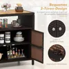 Rattan-Schrank, Sideboard für den Außenbereich mit Produktbild-Vorschau 3