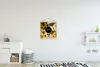 MuchoWow® Textilposter Weltkarten - Collage - Gold 40x40 cm Produktbild-Vorschau 2