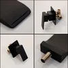 A collage of four close-up images of a black bathroom faucet. Náhled obrázku produktu