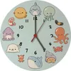 Jelly & Friends Kinderuhr mit süßen Meerestieren Wanduhr Produktbild-Vorschau 1