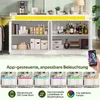 Mueble aparador Flieks con 4 puertas, iluminación LED y Vista previa de la imagen del producto 2