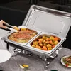 Plat de service en acier inoxydable à 2 compartiments, Voir les images du produit 1