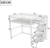 okwish Hochbett Stockbett 140x200cm mit Treppe, Kinderbett Produktbild-Vorschau 7