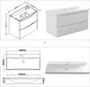 Waschtisch mit Unterschrank 100 cm Smiley Badmöbel Set Produktbild-Vorschau 7
