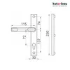 KOTARBAU® Drückerpaar 72 mm mit Langem Schild Schwarz für Produktbild-Vorschau 7