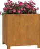 vidaXL Pflanzkübel mit Beinen Rostig 50x50x50 cm Produktbild-Vorschau 3