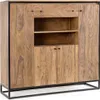 Highboard Nartan 145x40x136cm Sheeshamholz Natur Produktbild-Vorschau 1