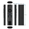 Multiple views of a black air mouse remote control with dimensions indicated. Produktbild-Vorschau