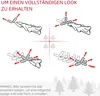 Diagrams showing how to spread out the branches of a Christmas tree for a fuller look. Produktbild-Vorschau