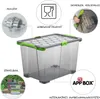 Rotho 3er Set Aufbewahrungsbox mit Rollen 65L Evo Total - Produktbild-Vorschau 3