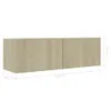 vidaXL Armoire TV Chêne Sonoma 100x30x30 cm Bois composite Voir les images du produit 12