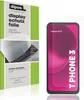 A product shot showing packaging for a screen protector and a smartphone with the screen protector applied. Produktbild-Vorschau