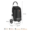 Carrello della spesa NILS NC4304, pieghevole, nero, 45 Anteprima dell’immagine prodotto 3