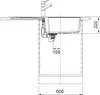 Technical drawing of a sink installation with dimensions. Produktbild-Vorschau