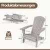 COSTWAY 2er Set Adirondack Stuhl klappbar, Adirondack Chair Produktbild-Vorschau 7