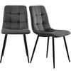 ProximaX Esszimmerstühle mit Samt-Bezug 4er Set, Grau - Produktbild-Vorschau 13