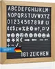 Rillenbrett Buchstabentafel mit Filz Weiß 27x27 cm Retro Produktbild-Vorschau 1
