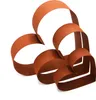 Three brown paper hearts are arranged in a cluster on a white background. Produktbild-Vorschau