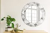 Ø50cm Spiegel - Glasrahmen mit Aufdruck - Wandspiegel Produktbild-Vorschau 3