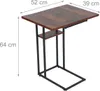 Table d'appoint pliable en forme de C, aspect bois, cadre Voir les images du produit 4