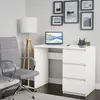Psací stůl - 90x77x50 cm - bílý - se zásuvkou - kompaktní - Náhled obrázku produktu 3