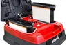 The interior of a red and black Starmix industrial vacuum cleaner, showing two large white air filters. Produktbild-Vorschau