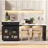 A modern kitchen island with a coffee machine and seating area. Podgląd zdjęcia produktu