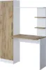 A modern desk with a tall cabinet and shelves. Anteprima dell’immagine prodotto