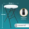 CASARIA® Stehtisch mit Husse Weiß 72 cm  Set Klappbar Produktbild-Vorschau 6