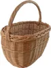 1 edler Einkaufskorb geflochten aus Vollweide mit Längsgriff 42 x 29 x 44 cm ohne Streifen Produktbild-Vorschau