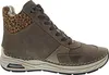A single brown high-top sneaker with leopard print accents is shown from the side against a white background. Produktbild-Vorschau