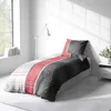 Bettwäsche 155x200 cm Mikrofaser Bettbezug Rot Grau Weiß Produktbild-Vorschau 4