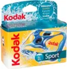 The image shows the packaging of a Kodak Sport camera, with water splashing around it. Podgląd zdjęcia produktu