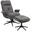 HOMCOM relaxfauteuil met voetenbank, draaibare tv-stoel met Productafbeelding-voorbeeld 1