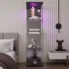 Glasvitrine mit LED-Beleuchtung und Spiegel, 1 Tür und 4 Produktbild-Vorschau 2