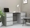 Scrivania grigio cemento 140x50x77 cm materiale a base di Anteprima dell’immagine prodotto 1