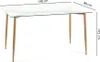 Table rectangulaire 140×80 cm avec verre de sécurité Voir les images du produit 2