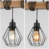 A split image showing two identical pendant lights hanging from a wooden beam. Náhľad obrázku produktu