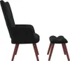 A black armchair and ottoman set on a white background. Anteprima dell’immagine prodotto