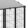 Möbel Hundezwinger 110x110x110 cm Stahl Schwarz - Sonstiges Produktbild-Vorschau 5